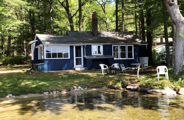 Great East Lakefront with Private beach and dock. Hear the loons!!