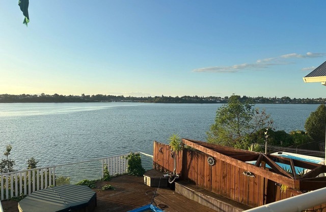 Great place for a summer holiday with a pool and a great view across the water
