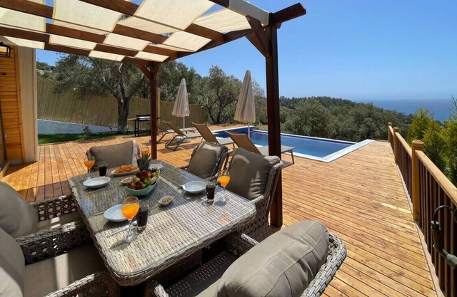 Great Villa with Sea View and Private Pool in Kas