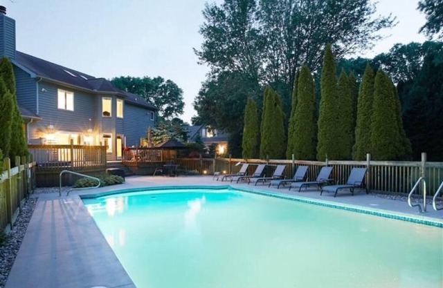 Guest favorite! Quiet, wooded setting w/heated pool, hot tub, fire pit & more!