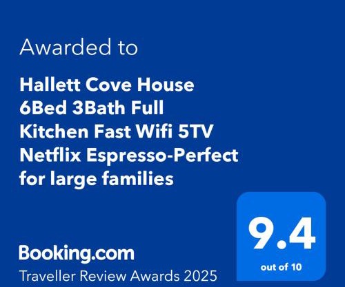 Hallett Cove House 6Bed 3Bath Full Kitchen Fast Wifi 5TV Netflix Espresso-Perfect for large families