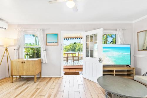Heron Lagoon, dock, pool, the Tortuga at Siesta Key Bungalows