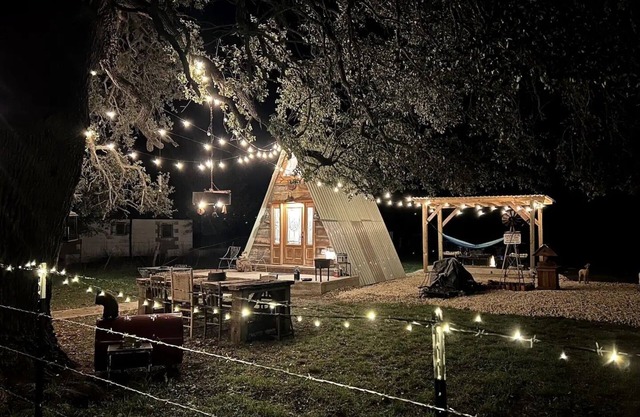 Hill Country Glamping A Frame Cabin on 2 Private Acres!