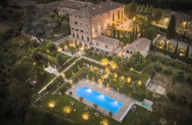 Historic Villa Ferrano has modern amenities, ideal for medium-sized events.