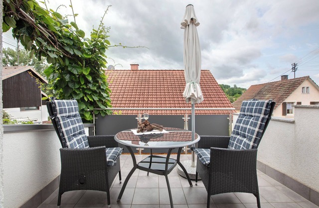 Casa de vacaciones 'Am Blumengässle' con jardín comunitario, balcón y Wi-Fi