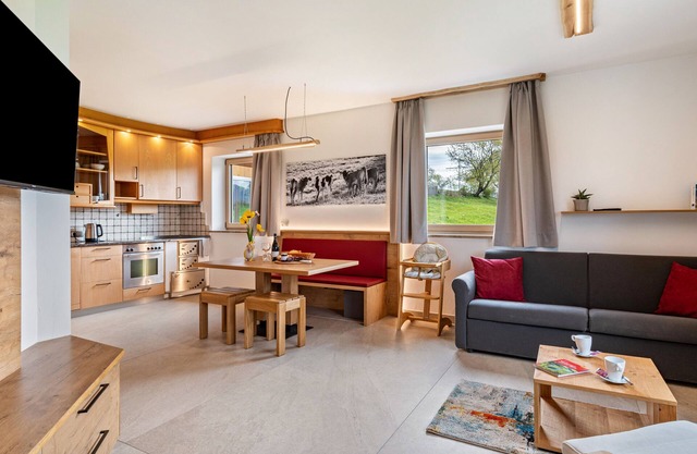 Apartamento vacacional Schlern Bio Schrofhof con vistas a la montaña, terraza privada y Wi-Fi