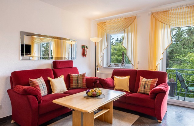 Apartamento vacacional 'Tannenblick 6-1' con jardín comunitario, balcón y Wi-Fi