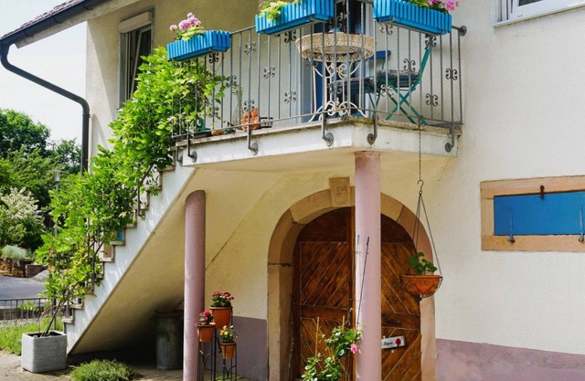 Casa de vacaciones 'Alte Schmiede Ferienhaus Dorfbach' con terraza compartida, jardín y Wi-Fi