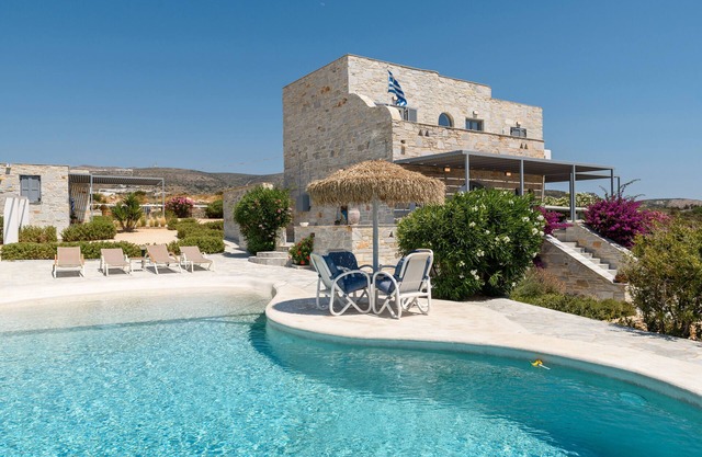 Casa de vacaciones 'Aegean Seashell' con vistas al mar, Wi-Fi y aire acondicionado