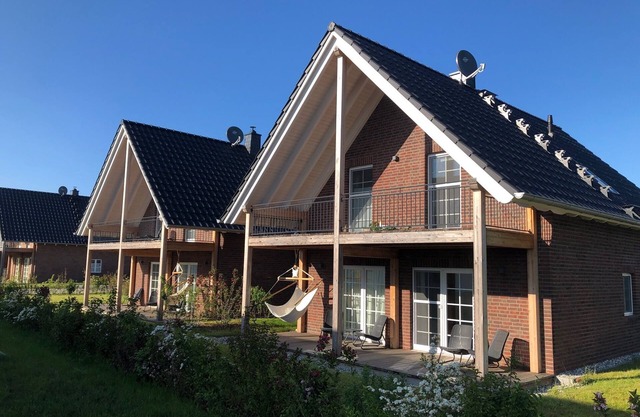 Casa de vacaciones "Ferienhaus Familienkoje Hannah" con terraza privada, sauna privada y Wi-Fi