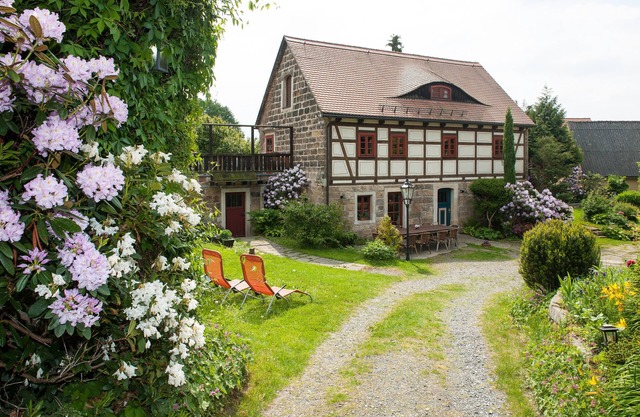Casa de vacaciones 'Ferienhaus Zum Rundling' con terraza privada, jardín compartido y Wi-Fi