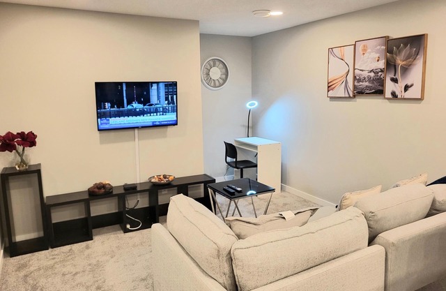 Home away from home with our cozy family friendly brand new legal basement suite