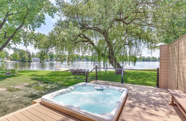 Home on Little Paw Paw Lake w/ Hot Tub & Dock!