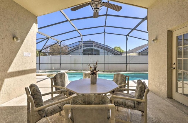 Home with Private Pool and Hot Tub about 4 Mi to Disney!