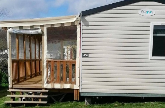 Homerez - Bungaló para 6 pers. con piscina compartida y terraza en Litteau