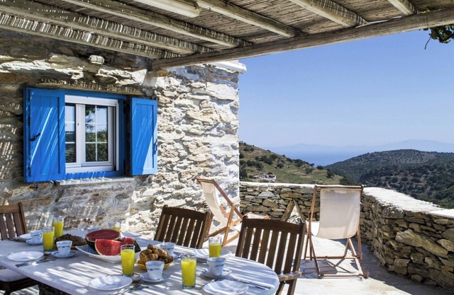 Homerez - Casa encantadora en Kastanies con chimenea y vistas