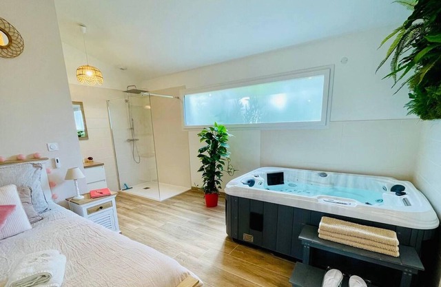 Homerez - Estudio para 2 pers. con jacuzzi, spa, jardín y terraza en Uchaux