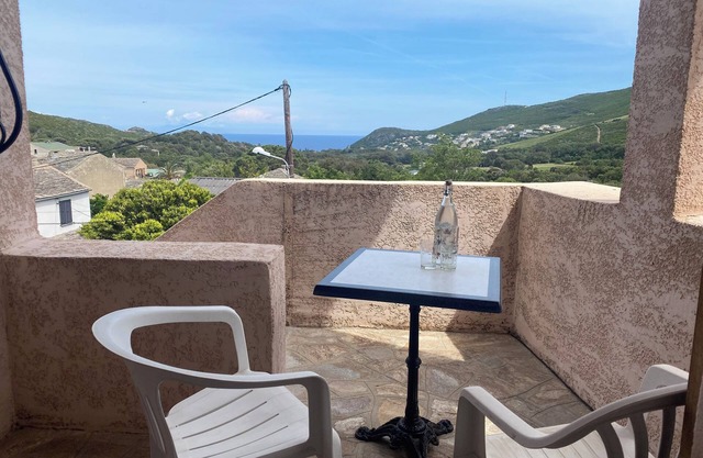 House in a picturesque village, sea and mountain views