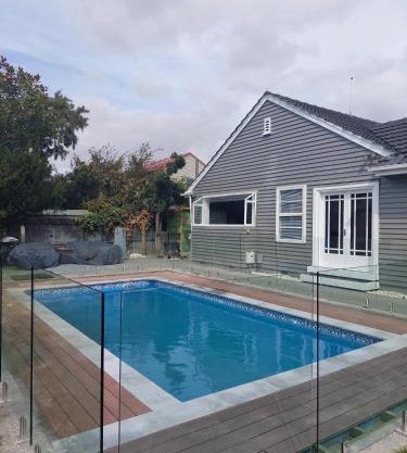 House with a heated pool
