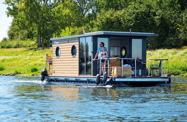 Casa flotante Casa flotante Vacaciones en casa flotante Maasplassen Limburg Otter Easy Houseboats