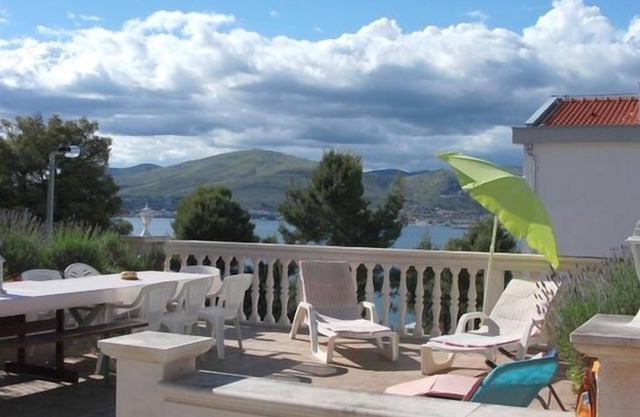 Huge terrace with sea view of the bay