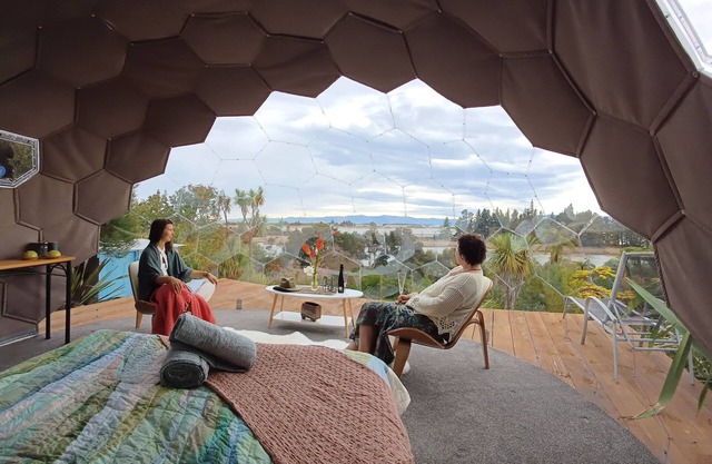 Hypedome, amazing Dome accommodation set amongst native bush and trees.
