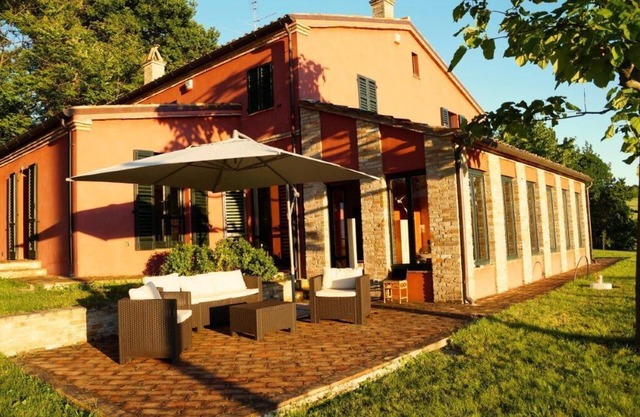 casa idílica en un hermoso campo