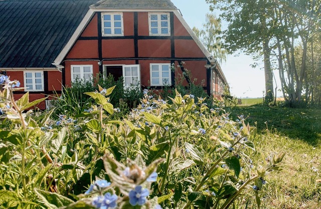 Idílica granja antigua en la hermosa naturaleza