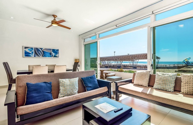 Impressive dog-friendly villa with beach views, outdoor pool, patio, streaming