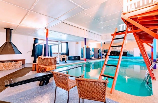Indulge in the ultimate relaxation at our year-round private pool house.
