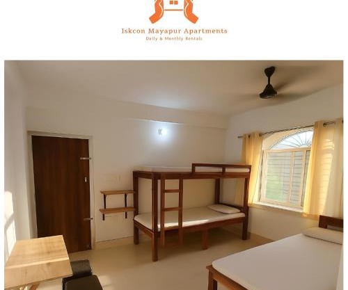 ISKCON Mayapur Apartment - Daily & Monthly Rental - PRIME Location - SERVICED Apartment - NEAR MAIN ISKCON TEMPLE
