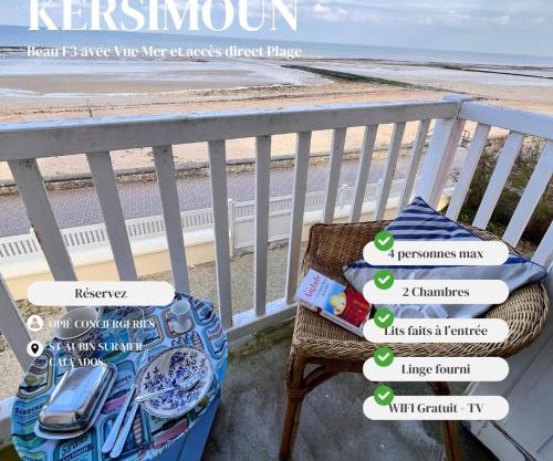 Kersimoun - F3 Spacieux - 1er Et face Mer & Plage