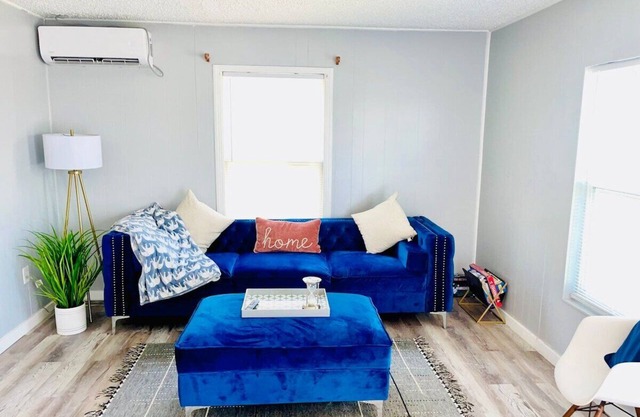 Kick back and relax in this calm, stylish space.