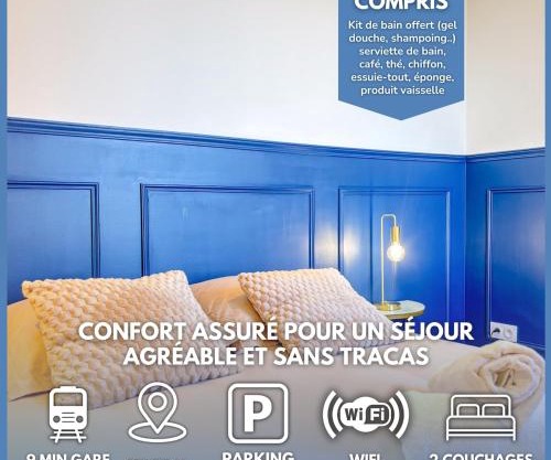 L'Étoilé - Parking Gratuit, Confort & Design Chic