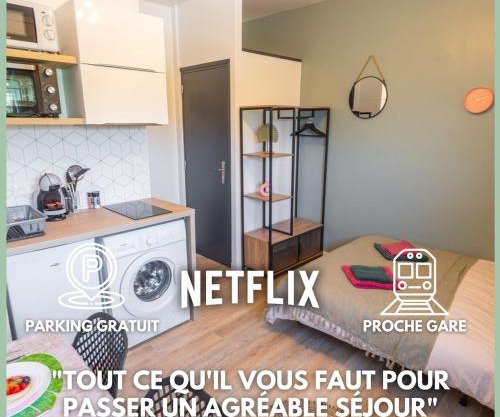 L'Exotique - Parking I Netflix I Gare I WIFI TRÈS HAUT DÉBIT - Calme & Cosy