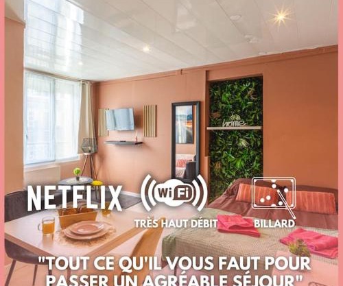 L'IMPERIAL - NETFLIX I BILLARD I WIFI I CENTRE-VILLE - Cosy & Confort & Design