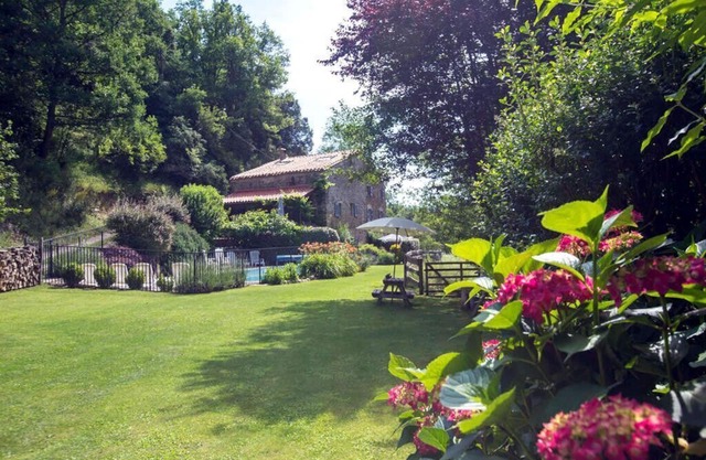 La Bergerie, tranquil retreat with pool in its own valley 30 miles from the sea