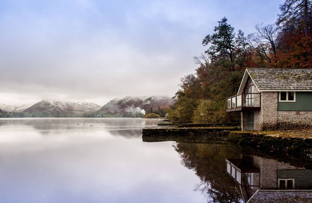 Distrito de los Lagos Ullswater Far Boathouse Romántico