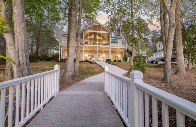 Lake Gaston waterfront dream home! Guests can use our pontoon boat!