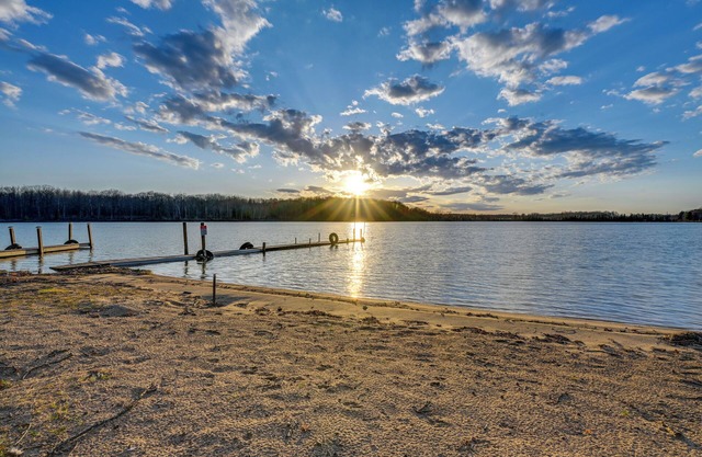 Lake Home w/ Dock + Fire Pit: Steps to Sandy Beach