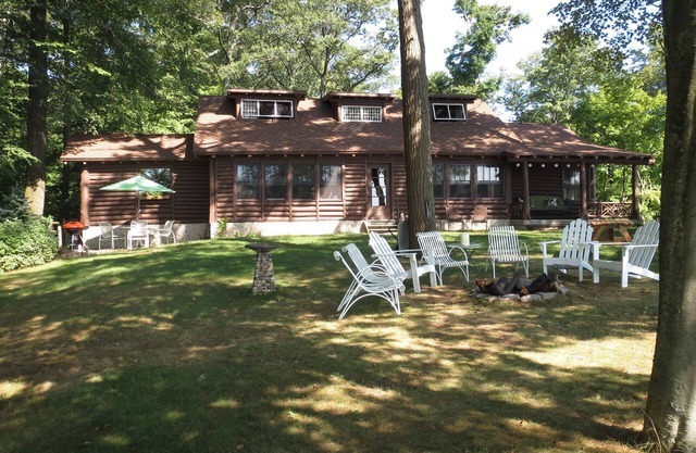 Lago Michigan 1945 Log Cabin Cottage Inicio