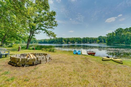 Lakefront Brohman Retreat with Dock and Fire Pit!