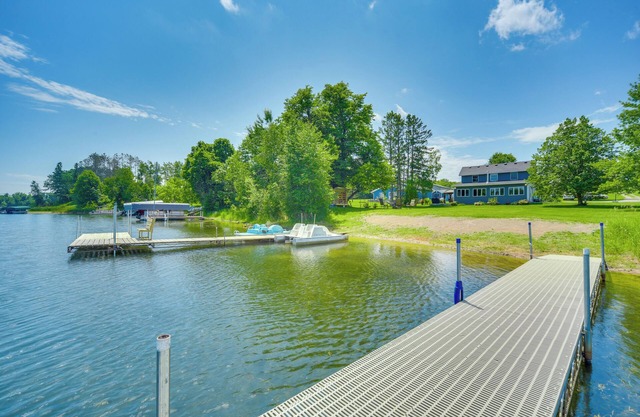 Lakefront Cabin w/ Fire Pit in Frederic!