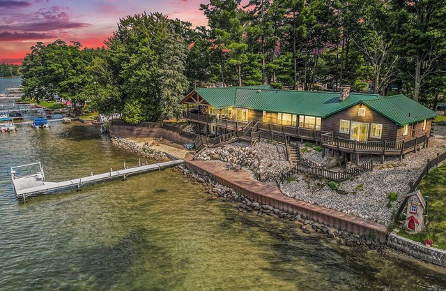 Lakefront, Indoor Pool+Hot Tub, Sandy Beach+Dock, Gameroom+Firepit+Dog/EV OK