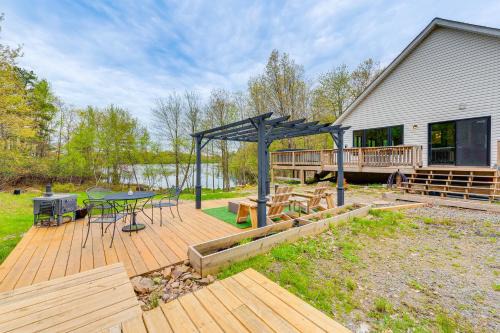Lakefront Long Pond Home with Wraparound Deck!