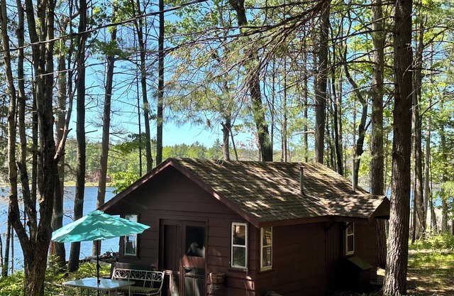 LAKEFRONT MINI CABIN private acre of Woods 🏞️
