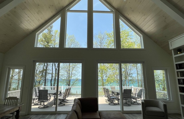 Lakefront New Construction 8BR with Private Beach, Hot Tub, & Stunning Views