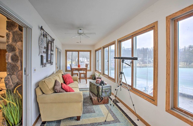 Lakefront Newaygo Home - Private Dock, Kayaks