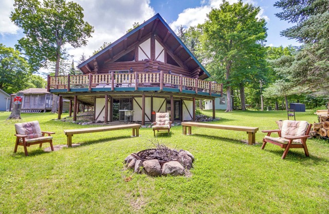 Lakefront Retreat w/ Dock & Yard in Remer!