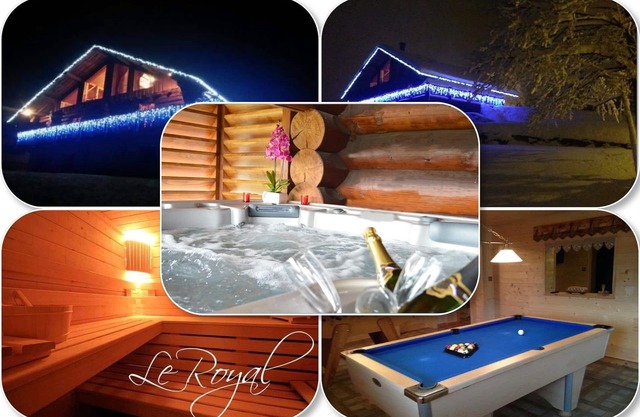 Cabaña grande "le royal" Spa Sauna Mesa de billar Wifi